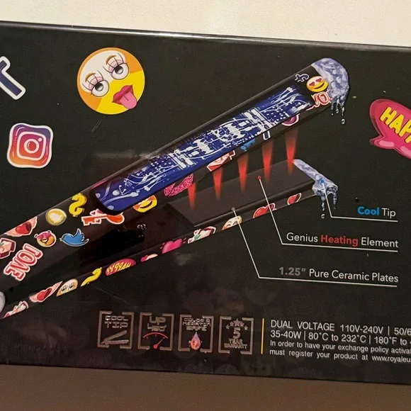 Royale Hair Straightener with Emoji Design - Picture 4 of 9